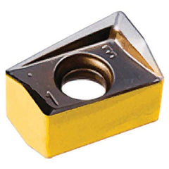 Iscar - H490 ANCX120508 Grade IC808 Carbide Milling Insert - TiAlN/AlTiN/TiN Finish, 0.372" Thick, 0.8mm Corner Radius - USA Tool & Supply
