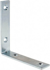 Value Collection - 3-1/2" Long x 3/4" Wide, Steel, Corner Brace - Zinc Plated - USA Tool & Supply