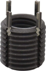 Recoil - M10x1.50 Internal, M14x1.50 External, 14mm Insert Length, Thin Wall Keylocking Thread Inserts - Carbon Steel, Zinc Phosphate Finish, Grade C1215 - USA Tool & Supply