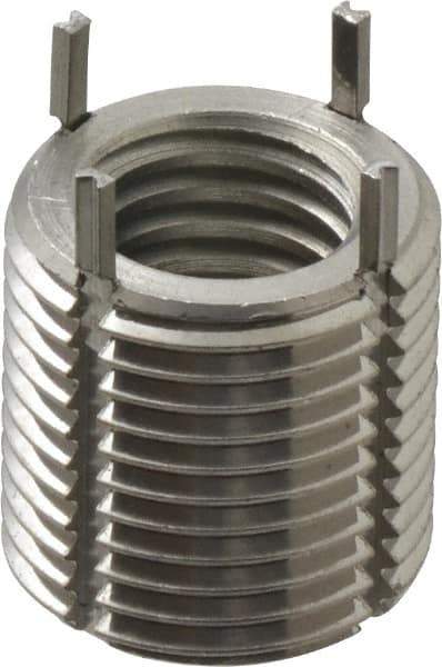 Recoil - M12x1.75 Internal, M18x1.50 External, 18mm Insert Length, Heavy Duty Keylocking Thread Inserts - Stainless Steel, Passivated Finish, Grade 303 - Exact Industrial Supply