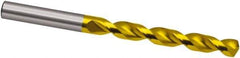 Guhring - 8.7mm 130° High Speed Steel Jobber Drill - TiN Finish, Right Hand Cut, Parabolic Flute, 125mm OAL, Cone Relief Point - USA Tool & Supply