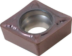 Seco - CCMT32.52 F1 Grade TH1000 Carbide Turning Insert - TiAlSiN Finish, 80° Diamond, 3/8" Inscr Circle, 5/32" Thick, 1/32" Corner Radius - USA Tool & Supply