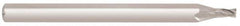 Niagara Cutter - 0.02", 0.03" LOC, 1/8" Shank Diam, 1-1/2" OAL, 4 Flute, Solid Carbide Square End Mill - Single End, Uncoated, Spiral Flute, 30° Helix, Centercutting, Right Hand Cut, Right Hand Flute, Series MES430 - USA Tool & Supply