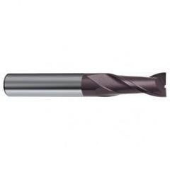 8mm Dia. x 63mm Overall Length 2-Flute Square End Solid Carbide SE End Mill-Round Shank-Center Cut-Firex - USA Tool & Supply
