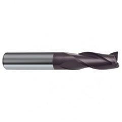 10mm Dia. x 72mm Overall Length 3-Flute Square End Solid Carbide SE End Mill-Round Shank-Center Cut-Firex - USA Tool & Supply