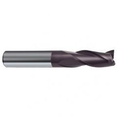 13mm Dia. x 83mm Overall Length 3-Flute Square End Solid Carbide SE End Mill-Round Shank-Center Cut-Firex - USA Tool & Supply