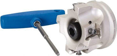 Iscar - 4 Inserts, 2-1/2" Cut Diam, 1" Arbor Diam, 0.63" Max Depth of Cut, Indexable Square-Shoulder Face Mill - 0/90° Lead Angle, 1-3/4" High, T490 LN.T 1607 Insert Compatibility, Through Coolant, Series Helitang - USA Tool & Supply
