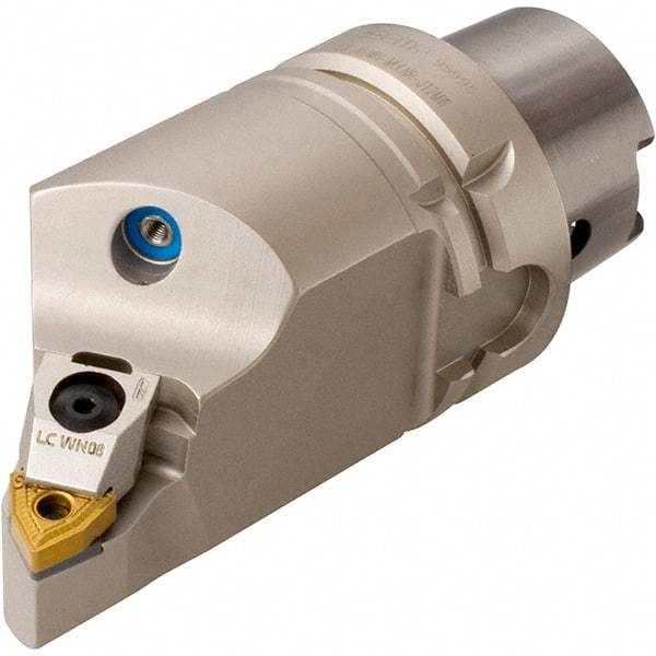 Iscar - Left Hand Cut, Size HSK A63, WN.. Insert Compatiblity, Internal or External Modular Turning & Profiling Cutting Unit Head - 25mm Ctr to Cutting Edge, 110mm Head Length, Through Coolant, Series Multi-Wedge - USA Tool & Supply