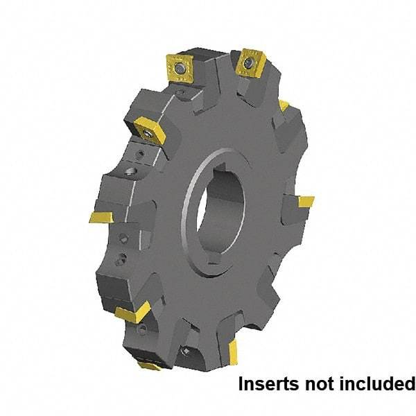 Kennametal - Arbor Hole Connection, 0.551" Cutting Width, 1.0185" Depth of Cut, 100mm Cutter Diam, 1.2598" Hole Diam, 6 Tooth Indexable Slotting Cutter - KSSM Toolholder, SP.T 10T3.. Insert, Neutral Cutting Direction - USA Tool & Supply