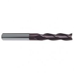 8mm Dia. x 100mm Overall Length 3-Flute Square End Solid Carbide SE End Mill-Round Shank-Center Cut-Firex - USA Tool & Supply