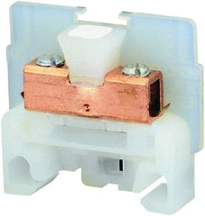 Square D - 600 VAC, 40 Amp, -40 to 275°F, DIN Rail Mount, Nylon Standard Terminal Block - 2 Contacts, Copper, 22 to 10 AWG Compatibility, 1.38 Inch High x 1.4 Inch Deep - USA Tool & Supply