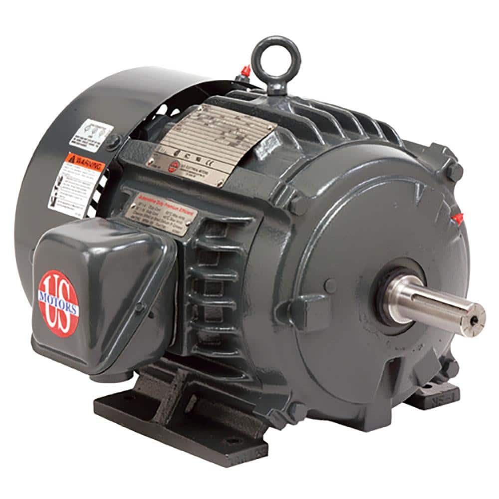 7-1/2 hp, TEFC Enclosure, No Thermal Protection, 3535, 2910 RPM, 208-230/460 & 190/380 Volt, 60/50 Hz, Three Phase Premium Efficient Motor Size 213 Frame, Horizontal-Footed Mount, 1 Speed, Double Shielded Ball Bearings, 19.9-17.8/8.9 Full Load Amps, F Cla