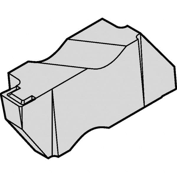 Kennametal - 3M120NG K Grade KCU10, 1.2mm Cutting Width Carbide Grooving Insert - 1.91mm Max Depth of Cut, Right Hand, 0.19mm Corner Radius, AlTiN Finish - USA Tool & Supply