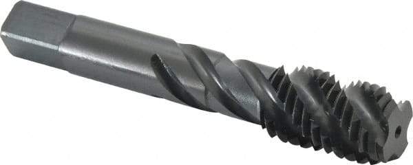 Kennametal - 3/4-10 UNC 4 Flute Bottoming Spiral Flute Tap - Vanadium High Speed Steel, Oxide Finish, 4-1/4" OAL, Right Hand Flute, Right Hand Thread, H3 - USA Tool & Supply