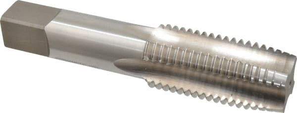 Kennametal - 1-1/4 - 7 UNC 3B 4 Flute Bright Finish High Speed Steel Straight Flute Standard Hand Tap - Plug, Right Hand Thread, 5-3/4" OAL, 2.563" Thread Length, H4 Limit, Oversize - Exact Industrial Supply