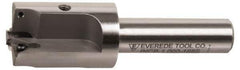 Everede Tool - 1-7/8 Inch Diameter, Interchangeable Pilot, Straight 3/4 Inch Shank Diameter, 3 Insert, Indexable Counterbore - 3.2 Inch Overall Length, TPGH 215 Insert, 7/16 Inch Pilot Hole Diameter Compatibility - USA Tool & Supply