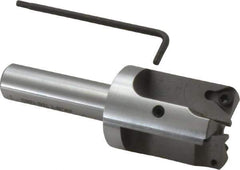 Everede Tool - 1-3/16 Inch Diameter, Interchangeable Pilot, Straight 1/2 Inch Shank Diameter, 3 Insert, Indexable Counterbore - 3.2 Inch Overall Length, TPGH 215 Insert, 3/16 Inch Pilot Hole Diameter Compatibility - USA Tool & Supply