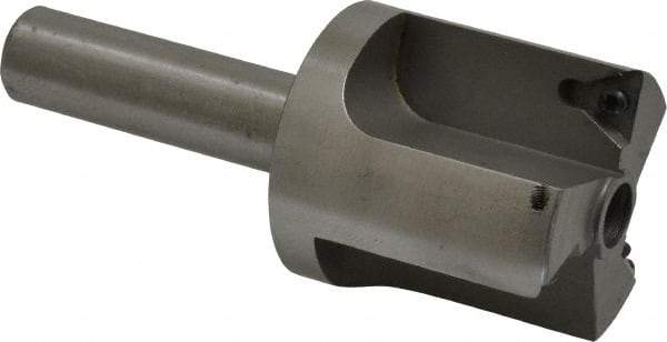 Everede Tool - 1-7/16 Inch Diameter, Interchangeable Pilot, Straight 1/2 Inch Shank Diameter, 3 Insert, Indexable Counterbore - 3.2 Inch Overall Length, TPGH 215 Insert, 5/16 Inch Pilot Hole Diameter Compatibility - USA Tool & Supply
