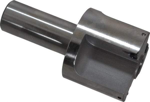 Everede Tool - 1-3/4 Inch Diameter, Interchangeable Pilot, Straight 3/4 Inch Shank Diameter, 3 Insert, Indexable Counterbore - 3.2 Inch Overall Length, TPGH 215 Insert, 7/16 Inch Pilot Hole Diameter Compatibility - USA Tool & Supply