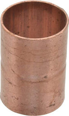 Mueller Industries - 1-1/4" Wrot Copper Pipe Coupling with Rolled Stop - C x C, Solder Joint - USA Tool & Supply
