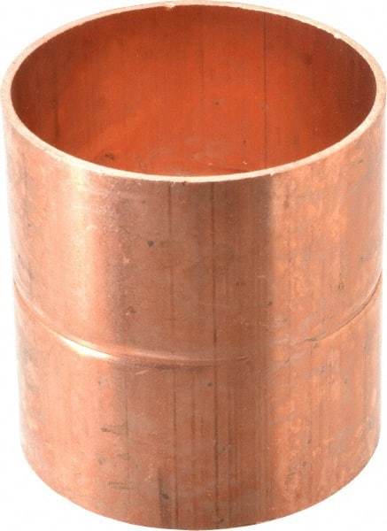 Mueller Industries - 3" Wrot Copper Pipe Coupling with Rolled Stop - C x C, Solder Joint - USA Tool & Supply