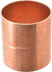 Mueller Industries - 3" Wrot Copper Pipe Coupling with Rolled Stop - C x C, Solder Joint - USA Tool & Supply