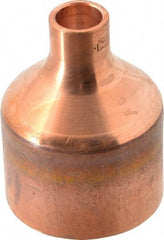 Mueller Industries - 2 x 1/2" Wrot Copper Pipe Reducer Coupling - C x C, Solder Joint - USA Tool & Supply