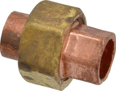 Mueller Industries - 3/8" Wrot Copper Pipe Union - C x C, Solder Joint - USA Tool & Supply