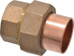 Mueller Industries - 1-1/4" Wrot Copper Pipe Union - C x C, Solder Joint - USA Tool & Supply