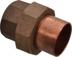 Mueller Industries - 1-1/2" Wrot Copper Pipe Union - C x C, Solder Joint - USA Tool & Supply