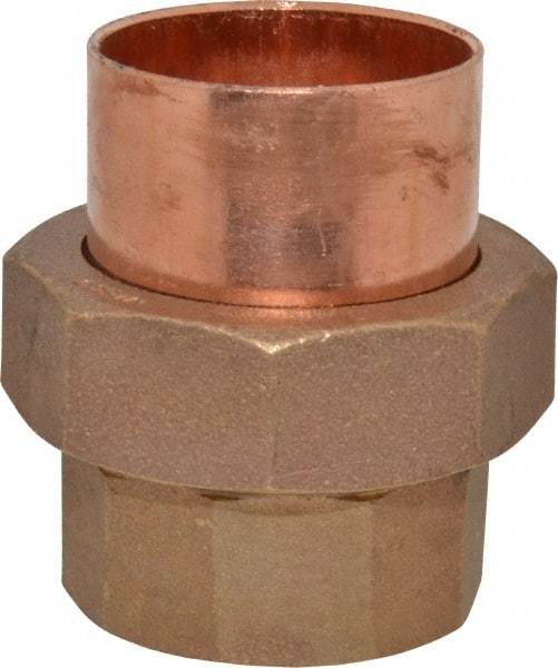 Mueller Industries - 2" Wrot Copper Pipe Union - C x C, Solder Joint - USA Tool & Supply
