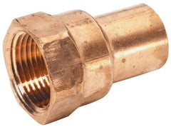 Mueller Industries - 3/4" Wrot Copper Pipe Adapter - FTG x F, Solder Joint - USA Tool & Supply