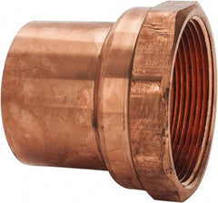 Mueller Industries - 2" Wrot Copper Pipe Adapter - FTG x F, Solder Joint - USA Tool & Supply