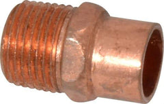 Mueller Industries - 3/8" Wrot Copper Pipe Adapter - C X M, Solder Joint - USA Tool & Supply