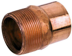 Mueller Industries - 4" Wrot Copper Pipe Adapter - C X M, Solder Joint - USA Tool & Supply