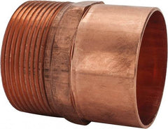 Mueller Industries - 2-1/2" Wrot Copper Pipe Adapter - C X M, Solder Joint - USA Tool & Supply