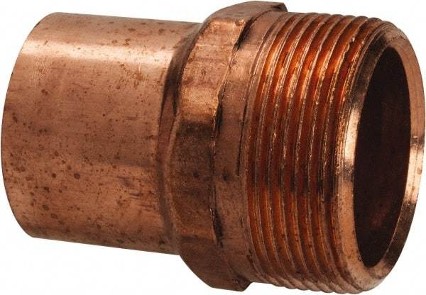 Mueller Industries - 1-1/2" Wrot Copper Pipe Adapter - FTG x M, Solder Joint - USA Tool & Supply