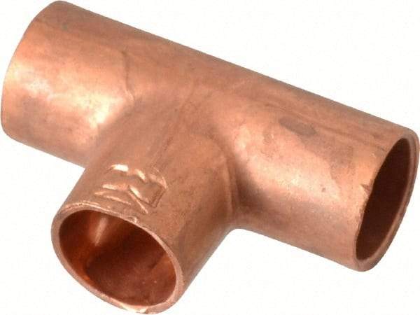 Mueller Industries - Wrot Copper Pipe Tee - C x C x C, Solder Joint - USA Tool & Supply
