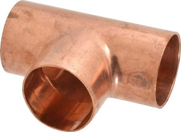 Mueller Industries - 2" Wrot Copper Pipe Tee - C x C x C, Solder Joint - USA Tool & Supply