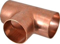 Mueller Industries - 2-1/2" Wrot Copper Pipe Tee - C x C x C, Solder Joint - USA Tool & Supply
