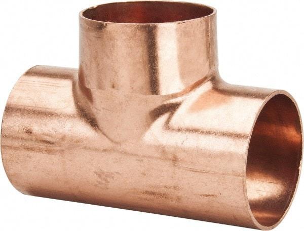 Mueller Industries - 3" Wrot Copper Pipe Tee - C x C x C, Solder Joint - USA Tool & Supply