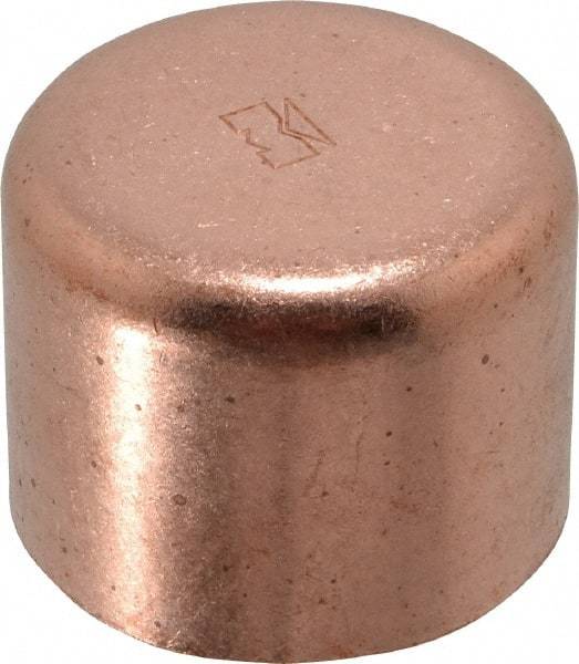 Mueller Industries - 1-1/2" Wrot Copper Pipe Tube Cap - C, Solder Joint - USA Tool & Supply