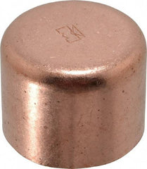 Mueller Industries - 1-1/2" Wrot Copper Pipe Tube Cap - C, Solder Joint - USA Tool & Supply