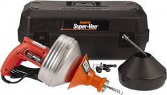 General Pipe Cleaners - Electric Battery Drain Cleaning Machine - For 3" Pipe, 25' Cable, 500 Max RPM - USA Tool & Supply