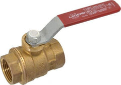 Legend Valve - 3/4" Pipe, Full Port, Brass Standard Ball Valve - Inline - One Way Flow, FNPT x FNPT Ends, Lever Handle, 600 WOG, 150 WSP - USA Tool & Supply