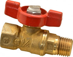 Legend Valve - 1/4" Pipe, Brass Miniature Ball Valve - USA Tool & Supply