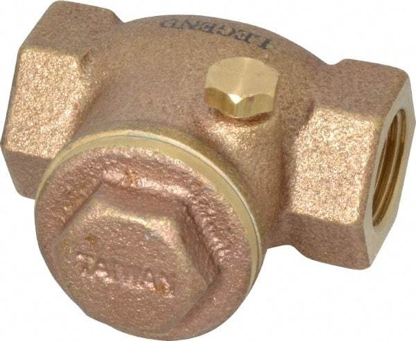 Legend Valve - 3/8" Brass Check Valve - Inline, FNPT x FNPT, 200 WOG - USA Tool & Supply
