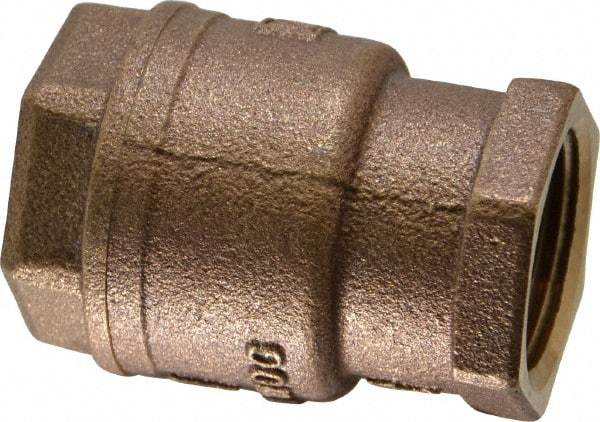 Legend Valve - 1" Bronze Check Valve - Inline, FNPT x FNPT, 250 WOG - USA Tool & Supply