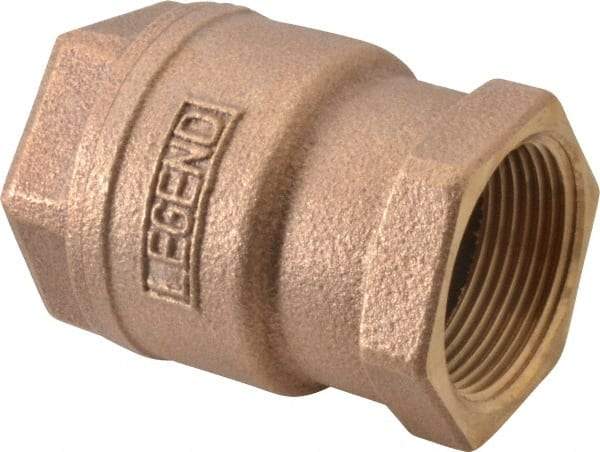 Legend Valve - 1-1/4" Bronze Check Valve - Inline, FNPT x FNPT, 250 WOG - USA Tool & Supply