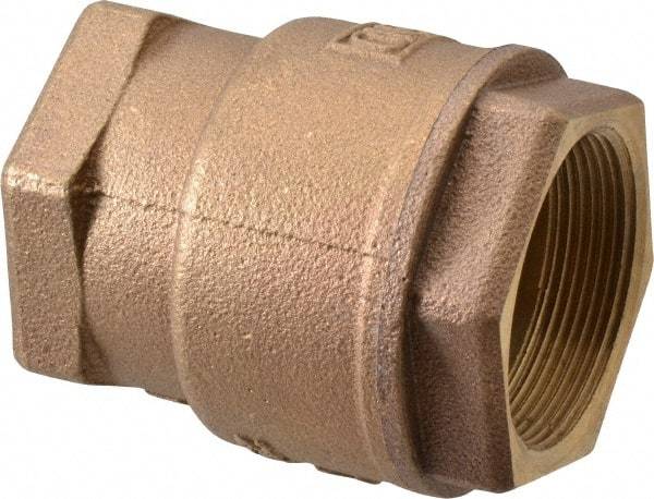 Legend Valve - 2" Bronze Check Valve - Inline, FNPT x FNPT, 250 WOG - USA Tool & Supply